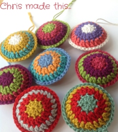 Crocheted baubles